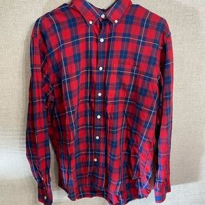 Mens Slim Fit Plaid Button Up